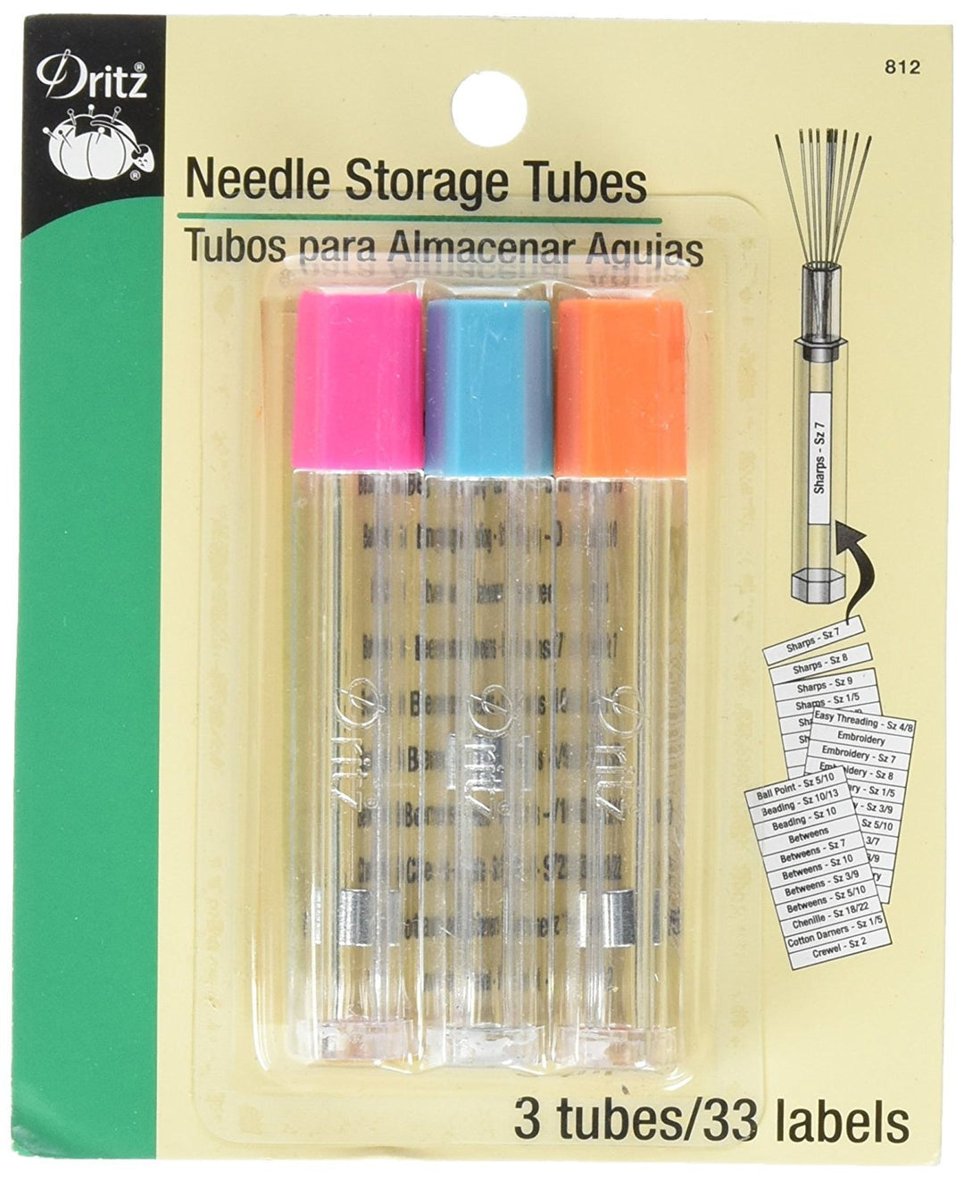 812 Needle Storage Tubes (3-Count),Clear