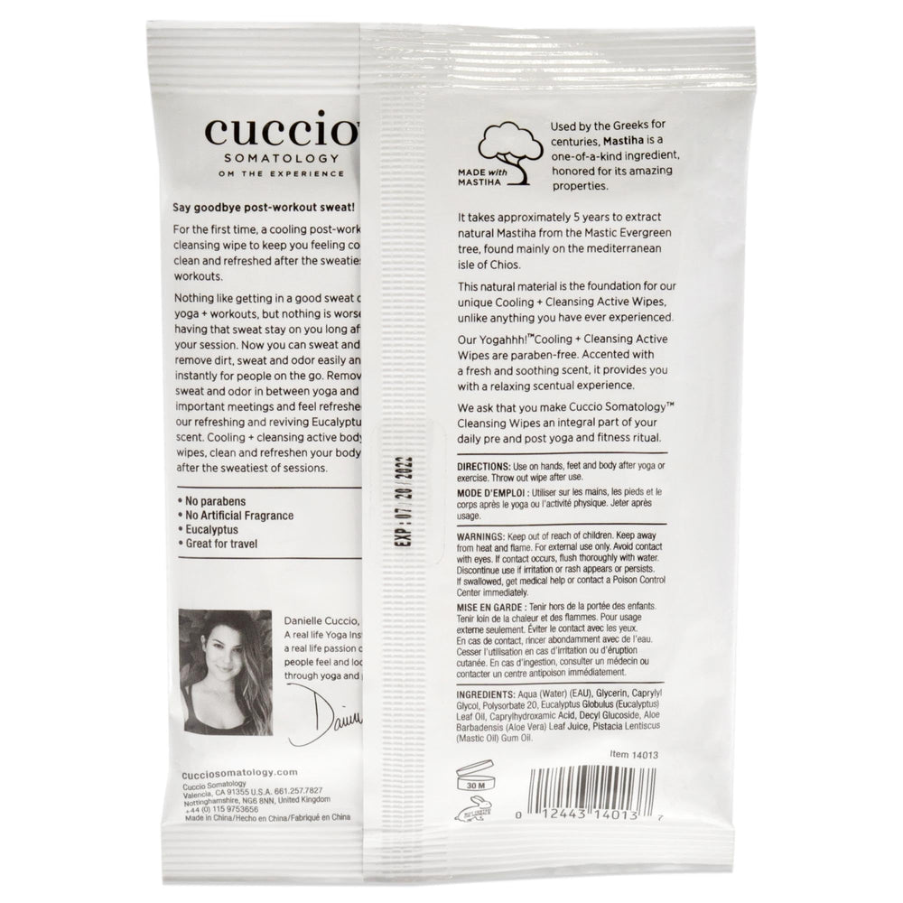 Cuccio Yogahh Cooling Plus Cleansing Wipes 1 Pc