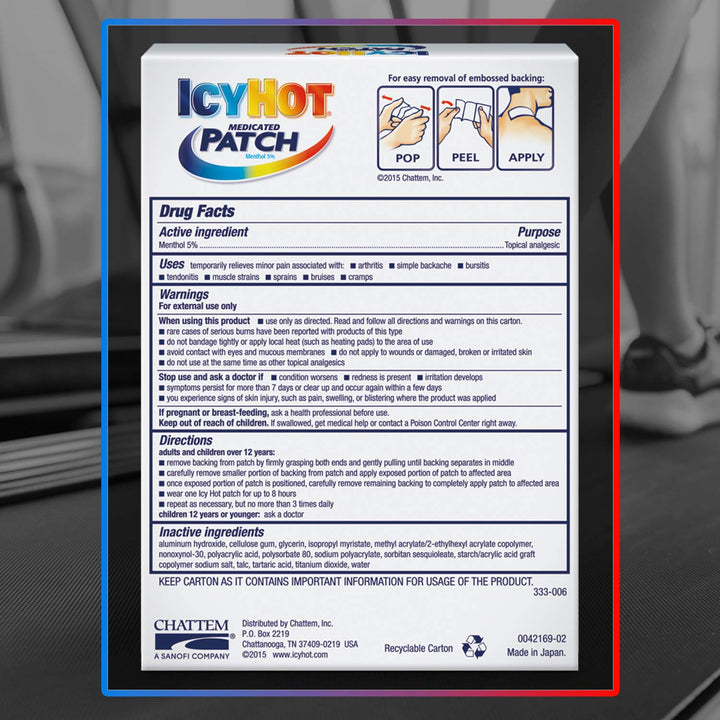 Icy Hot Medicated Patch Extra Strength Pain Relief Patc
