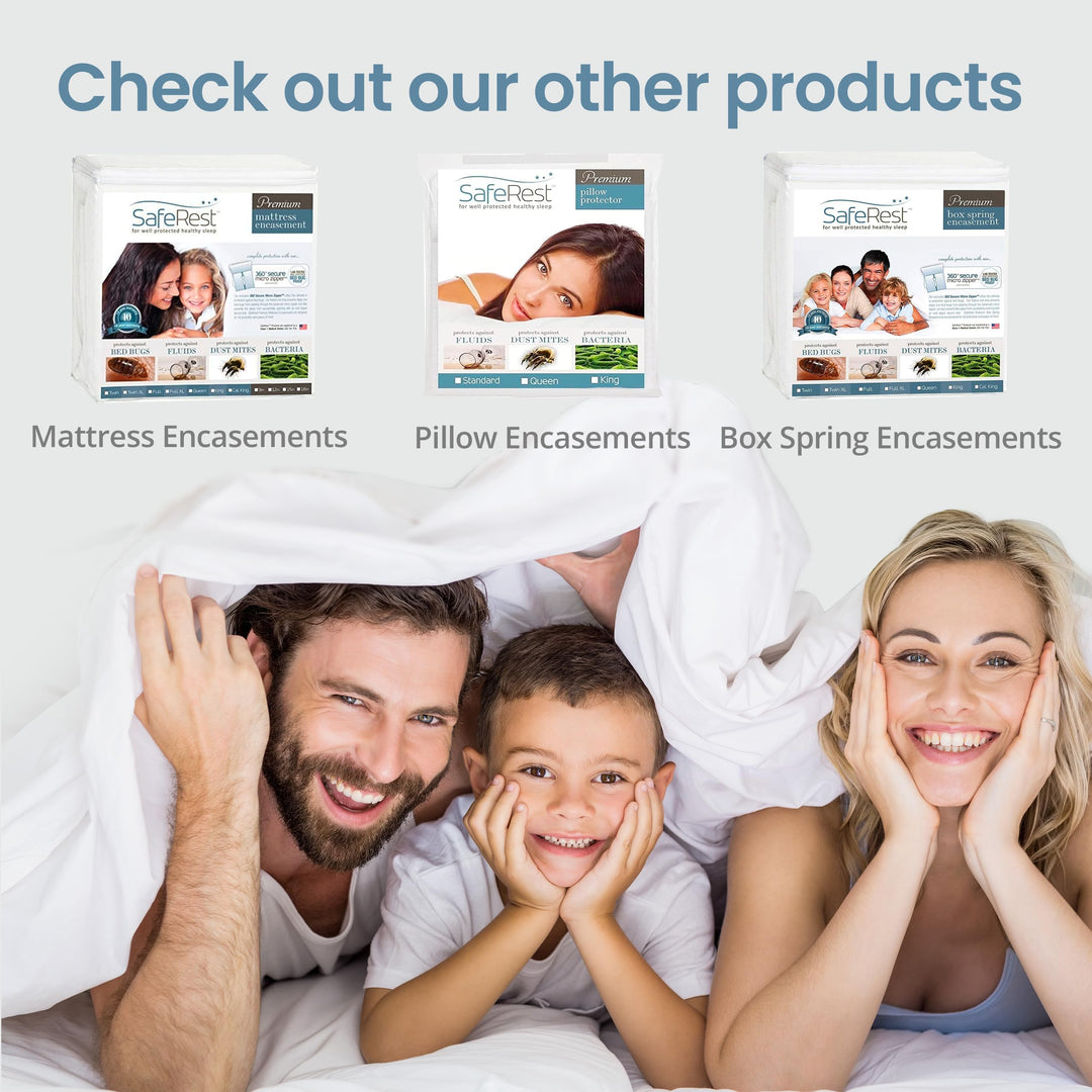 SafeRest 100% Waterproof Queen Size Mattress Protector 