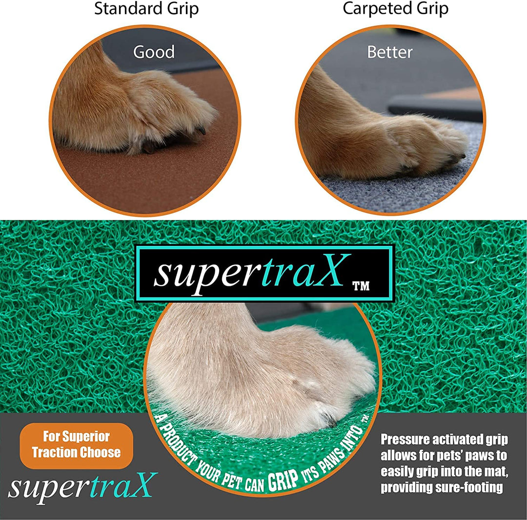 supertraX Ramps for Dogs and Cats, Maximum Traction Surface,Portable/Easy-Fold (No Tools Required),Built in Handle for Travel,5 Models, 42-71 Inches Long,Supports 150-200lbs,New Black/Green