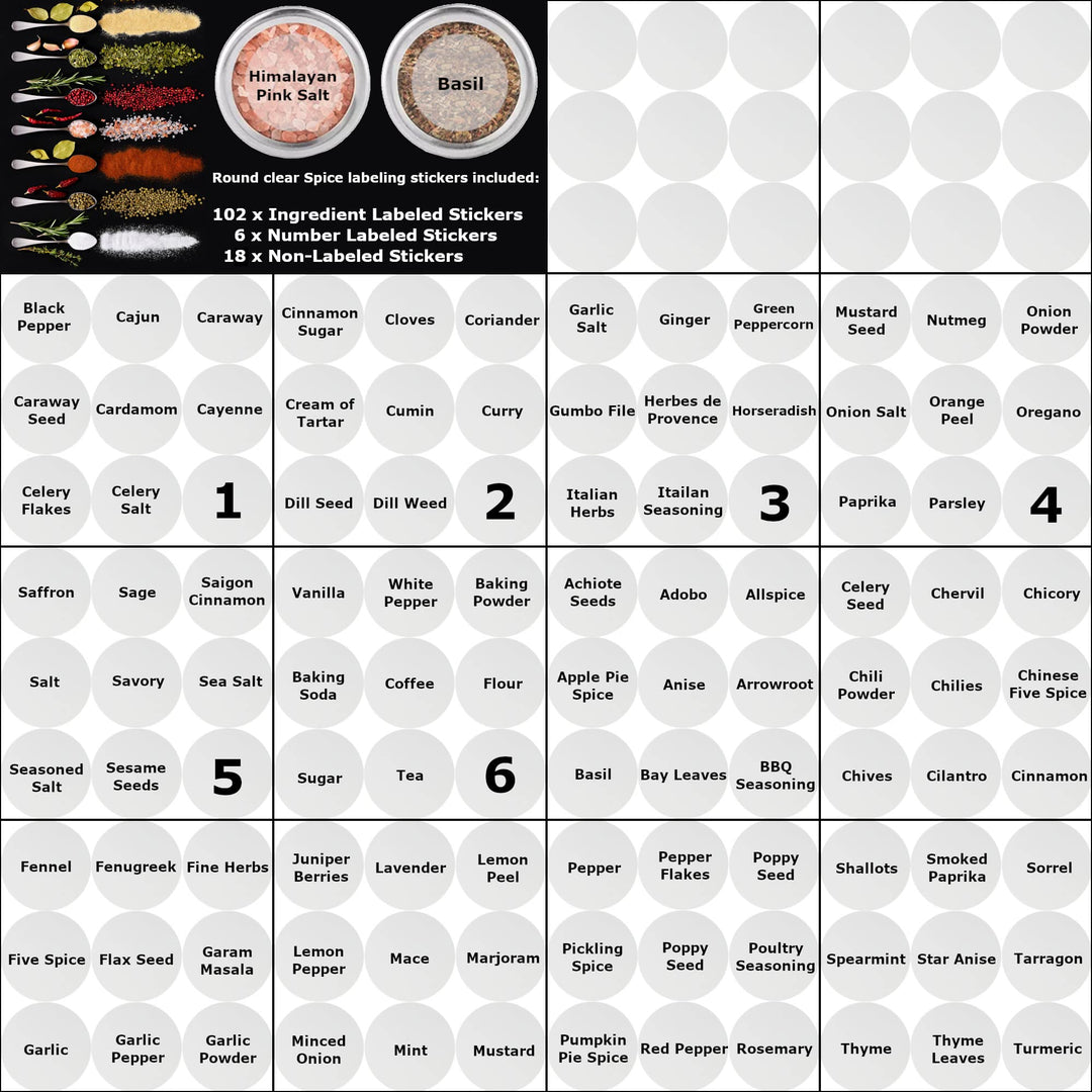 12-Piece Magnetic Spice Jar Set | Kitchen Essentials Seasoning Organizer | Durable Spice Tins with Sift-Pour Lids &amp; Clear Viewing Window | Ideal for Kitchen Refrigerator &amp; Cabinet Organization