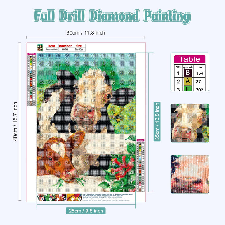 NAIMOER 5D Cows Diamond Art Kits for Adults,Diamond Art