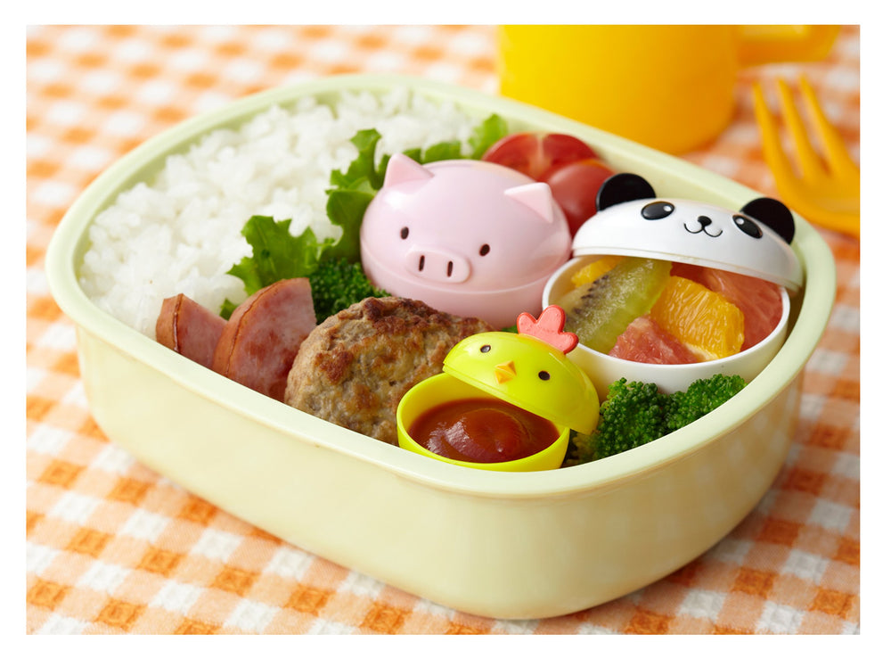 CuteZCute Mayo Cups for Bento Box Lunch, Mini, Panda, Chick and Pig