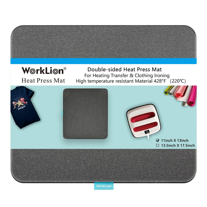 Heat Press Mat 11x13: Double-Sided Fireproof Materials Protective Resistant Mat for Cricut Easypress/Easypress 2 &amp; HTV Craft Vinyl Ironing Insulation Transfer Projects