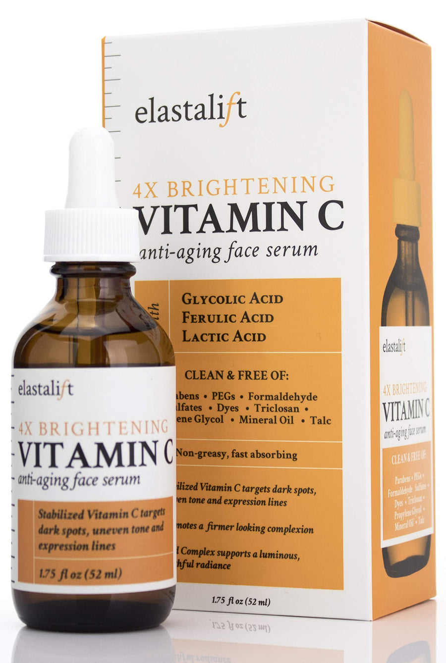 Bonus size 1.75 fl oz Vitamin C Serum for Age Spots, Wrinkles, Expression Lines. Anti-Aging Serum w/Vitamin C & Hyaluronic Acid brightens skin & helps promote a healthier skin complexion