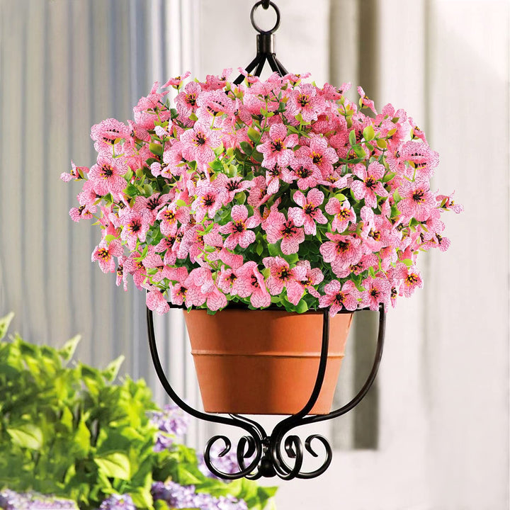 GREENRAIN 6 Bundles Artificial Flowers UV Resistant Fak