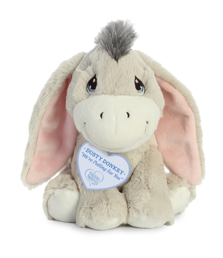 ® Inspirational Precious Moments™ Dusty Donkey Stuffed Animal - Cherished Memories - Enduring Comfort - Gray 8.5 Inches