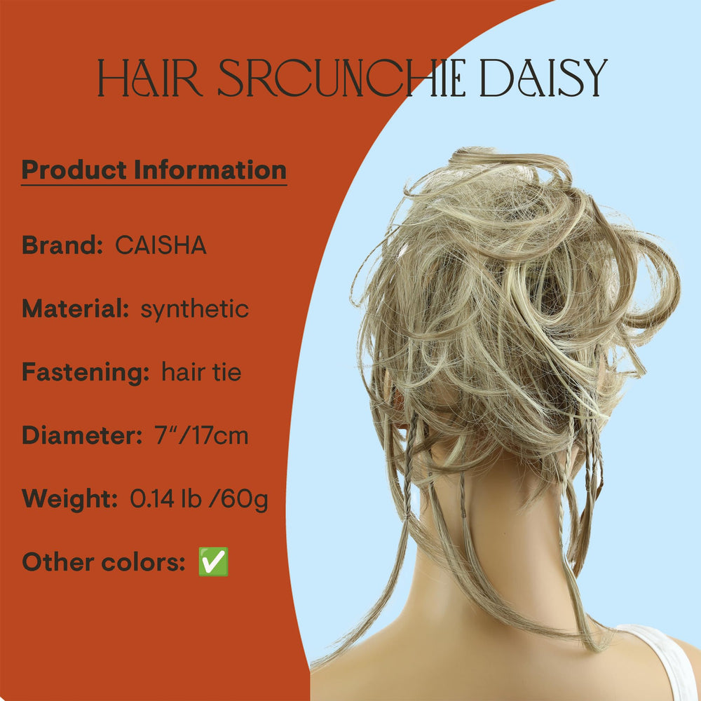 Dirty Blonde Mix #18Th613A G25D: Prettyshop Hairpiece Hair Rubber Scrunchie Scrunchy Updos Voluminous Wavy Messy Bun Dirty Blonde Mix #18Th613A G25D