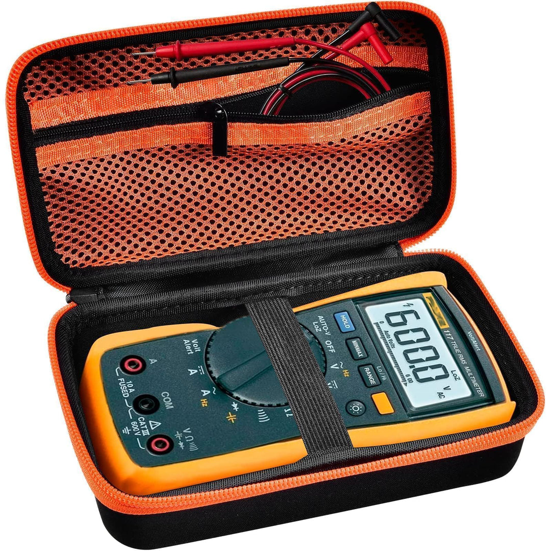 Hard Carrying Case for Klein Tools MM325/Fluke 117 115 116 114 113/MM400/MM420, Digital Multimeters Storage Organizer Bag for Multi Testers Kit Accessories&amp;Cables, Case Only