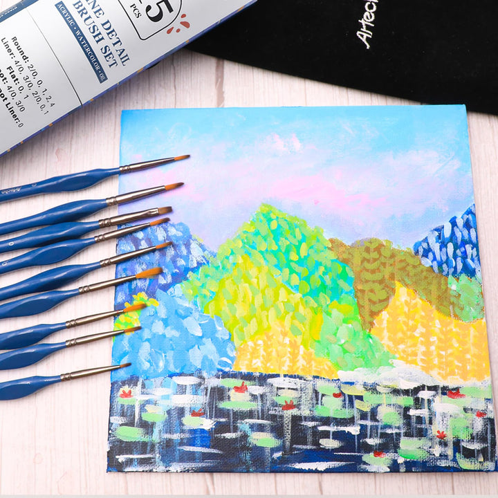 Artecho 15pcs Fine Detail Paint Brushes Set, Miniature 