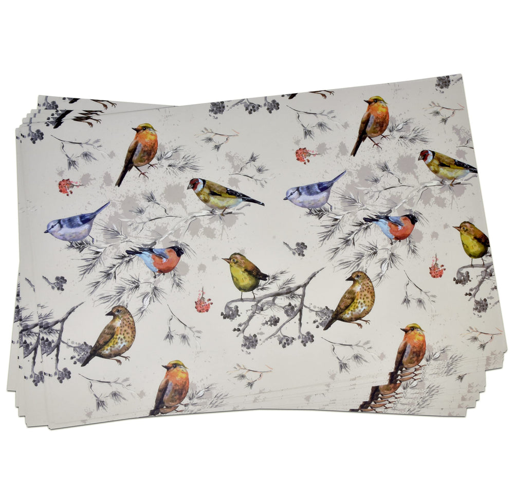 Disposable Colorful Bird Paper Place Mats 50 Pack 11 x 17Rectangle Bright Color Birds Charger Place Mat for Spring Table Setting Bridal Shower Holiday Wedding Party Supplies Decor