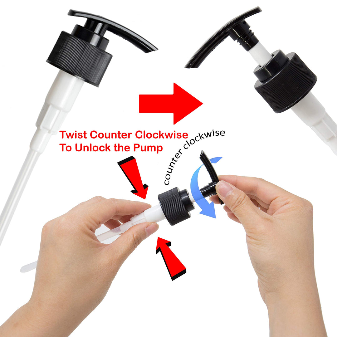Youngever 4 Pack Pump Bottles for Shampoo, Empty Shampoo Pump Bottles, Plastic Cylinder with Lockdown-Leak Proof-Pumps (24 Ounce)