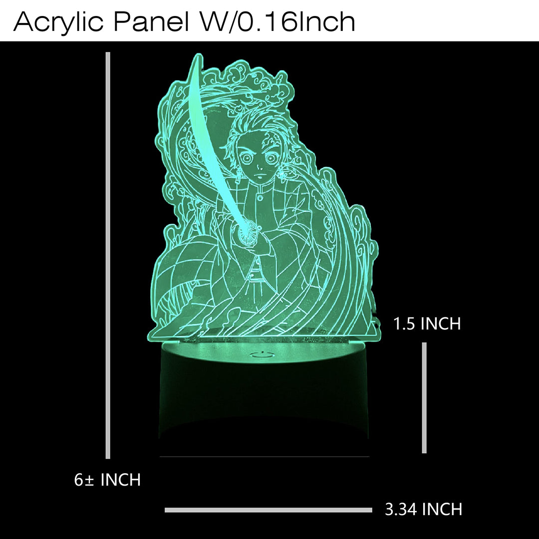 Demon Night Light, Bedroom Decor Gifts for Teenboys Teengirls Anime Lover, Kids Slayer Anime Light 3 Packs Images to Halloween Christmas Birthday Gift