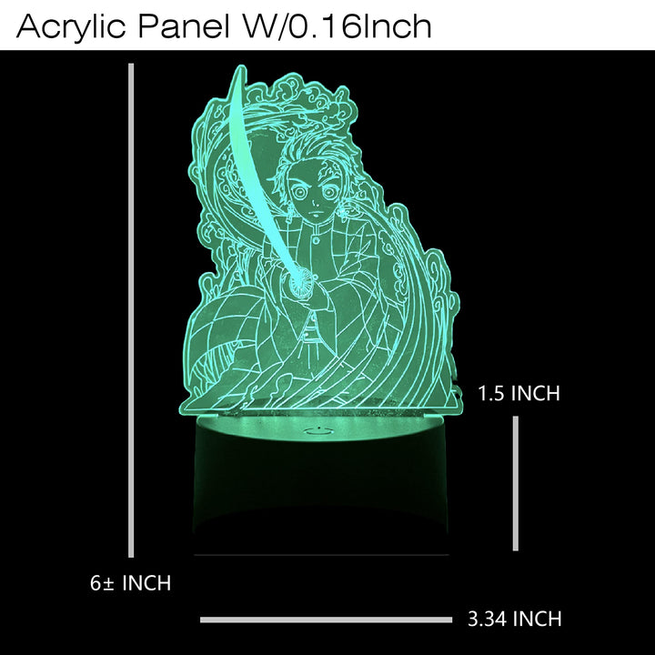Demon Night Light, Bedroom Decor Gifts for Teenboys Teengirls Anime Lover, Kids Slayer Anime Light 3 Packs Images to Halloween Christmas Birthday Gift