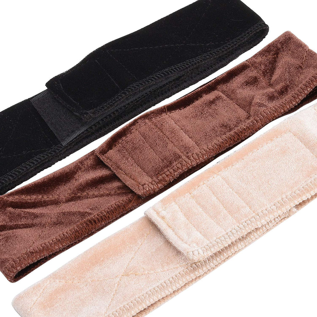 sansheng 3PCS Wig Grip Flexible Velvet Headband Scarf H