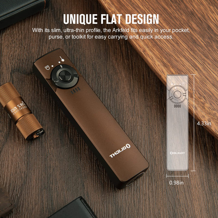 OLIGHT Arkfeld Flat Flashlight 1000 Lumens Dual Light S