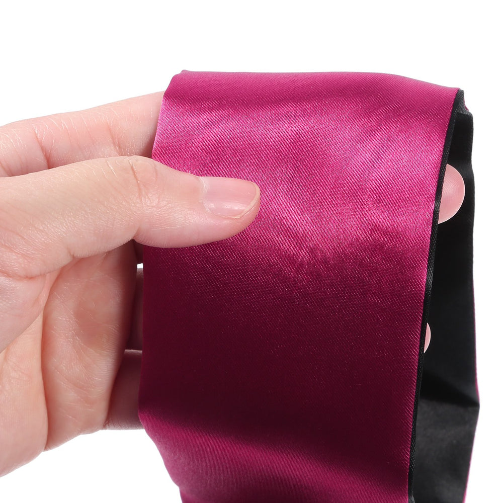 Hestya 2 Pack Sleeping Mask Satin Eye Mask Black Red Bl