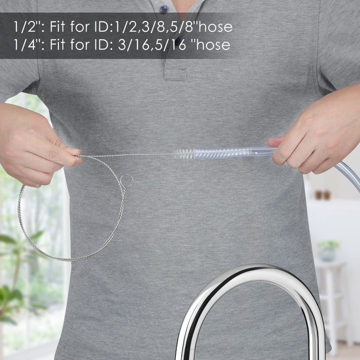 40 Inches Brush Cleaner for Cleaning Straw, Kegerator, Feeding Tube, Hose, Sunroof Drain, Refrigerator Drain, 2PCS