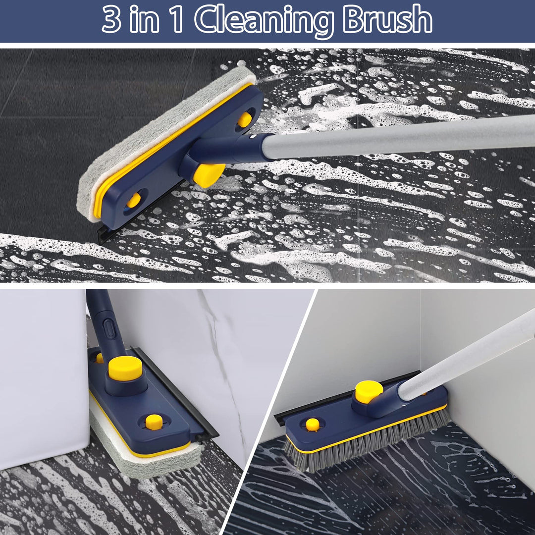 JEHONN Tub Tile Scrub Brush 3 in 1 Shower Brush, 58 Inc