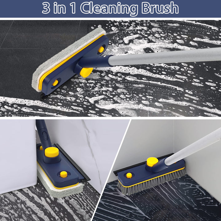 JEHONN Tub Tile Scrub Brush 3 in 1 Shower Brush, 58 Inc