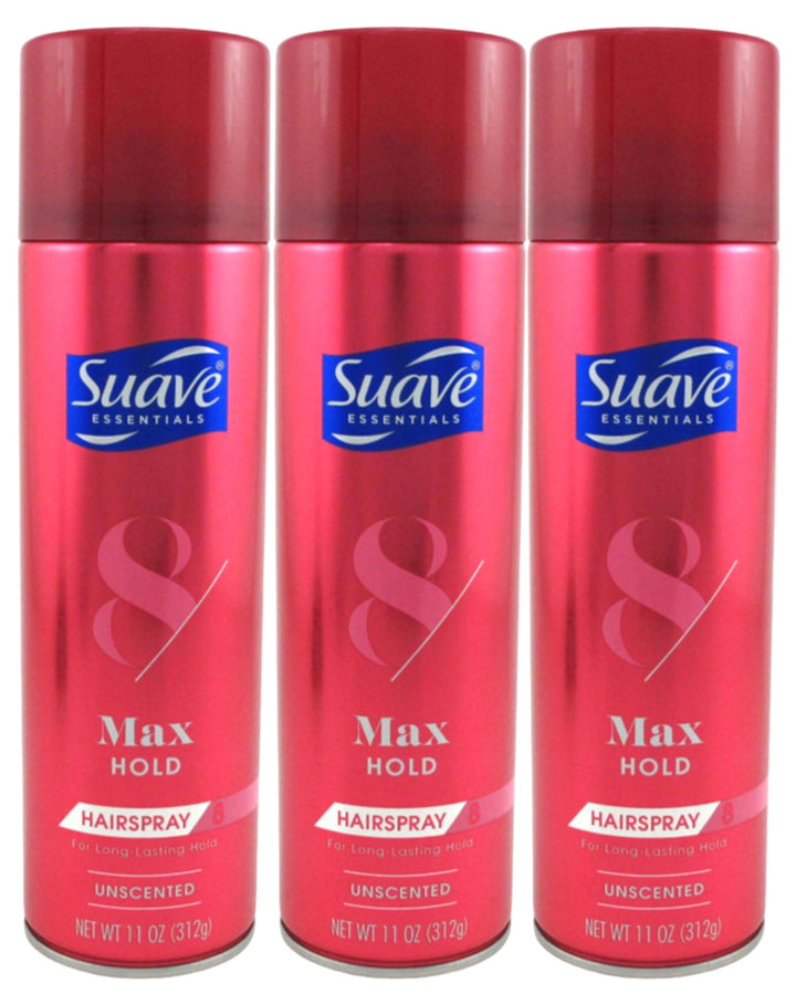 Suave Max Hold Hairspray, Unscented, 11 Oz