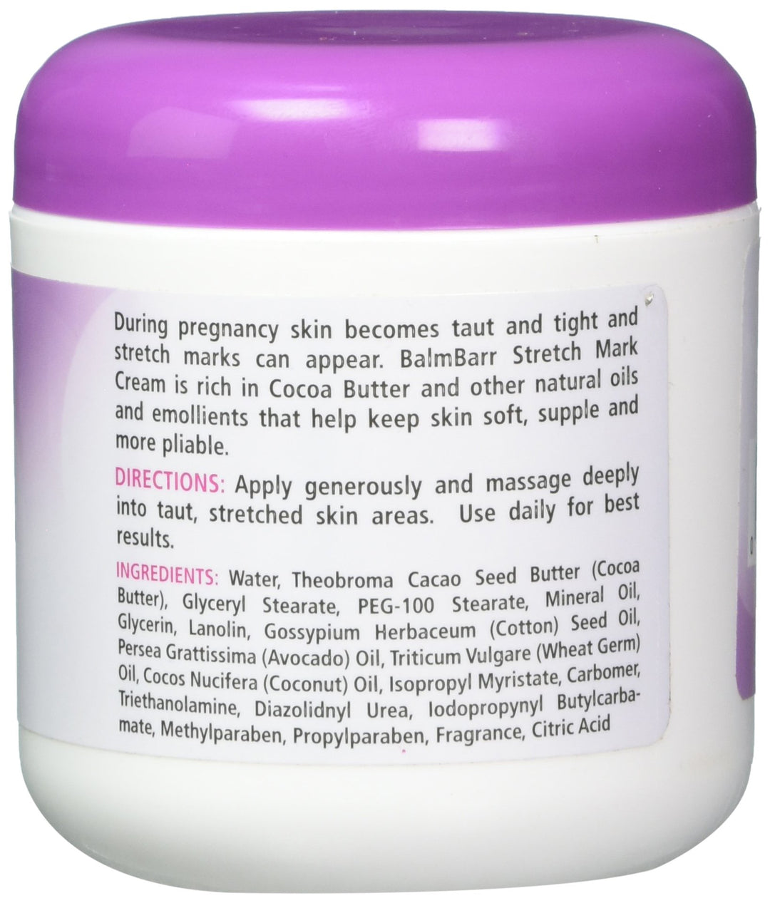 Balm Barr Cocoa Butter Formula Stretch Mark Cream 6oz