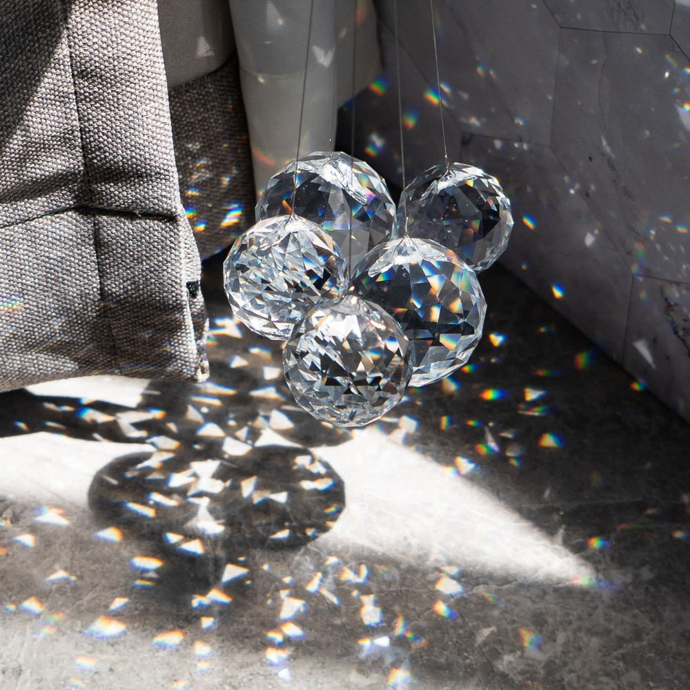 HDCRYSTALGIFTS Crystalsuncatcher 24pcs Clear Crystal Ba