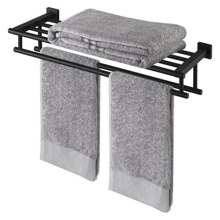 Bathroom Towel Rack with Double Towel Bar, 16-Inch Towel Holder Wall Mount, SUS304 Stainless Steel Brushed Finish, A2112S40-2