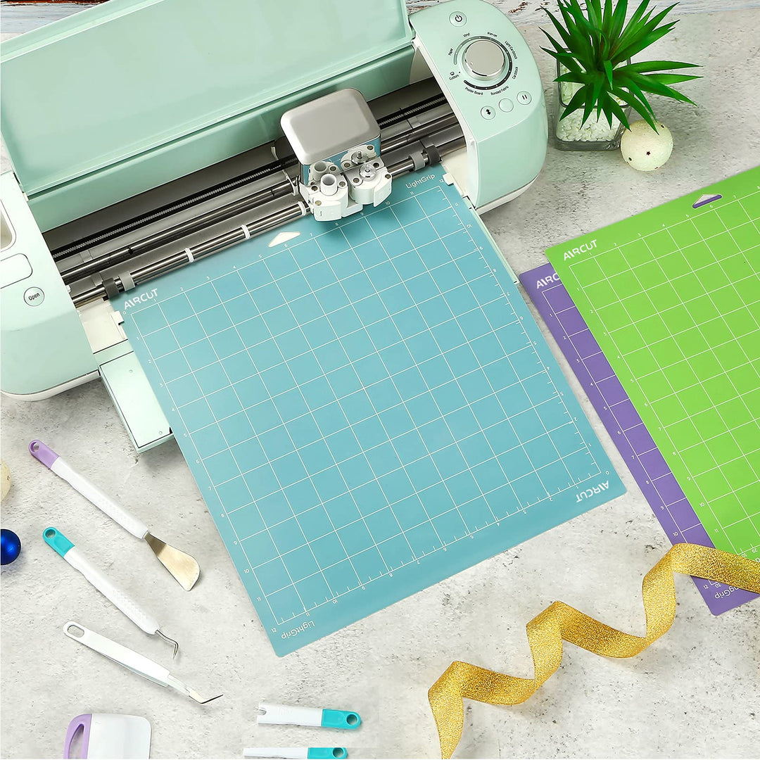 Cutting Mat for Cricut Maker/Explore Air 2/Air/One(12x12 Inch, StandardGrip, LightGrip, StrongGrip) Multiple Adhesive Sticky Quilting Cricket Cutting Mats Replacement Accessories for Cricut