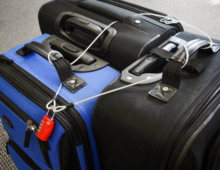 4 Foot 3mm (1/8th Inch) Braided Steel Coated Security Cable Luggage Lock Safety Cable Wire Double Loop