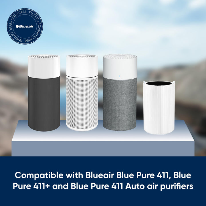 BLUEAIR Blue Pure 411 Auto, 411, 411+ Genuine Replacement Filter, Particle and Activated Carbon, fits Blue Pure 411 Auto, 411 and 411+ Air Purifiers