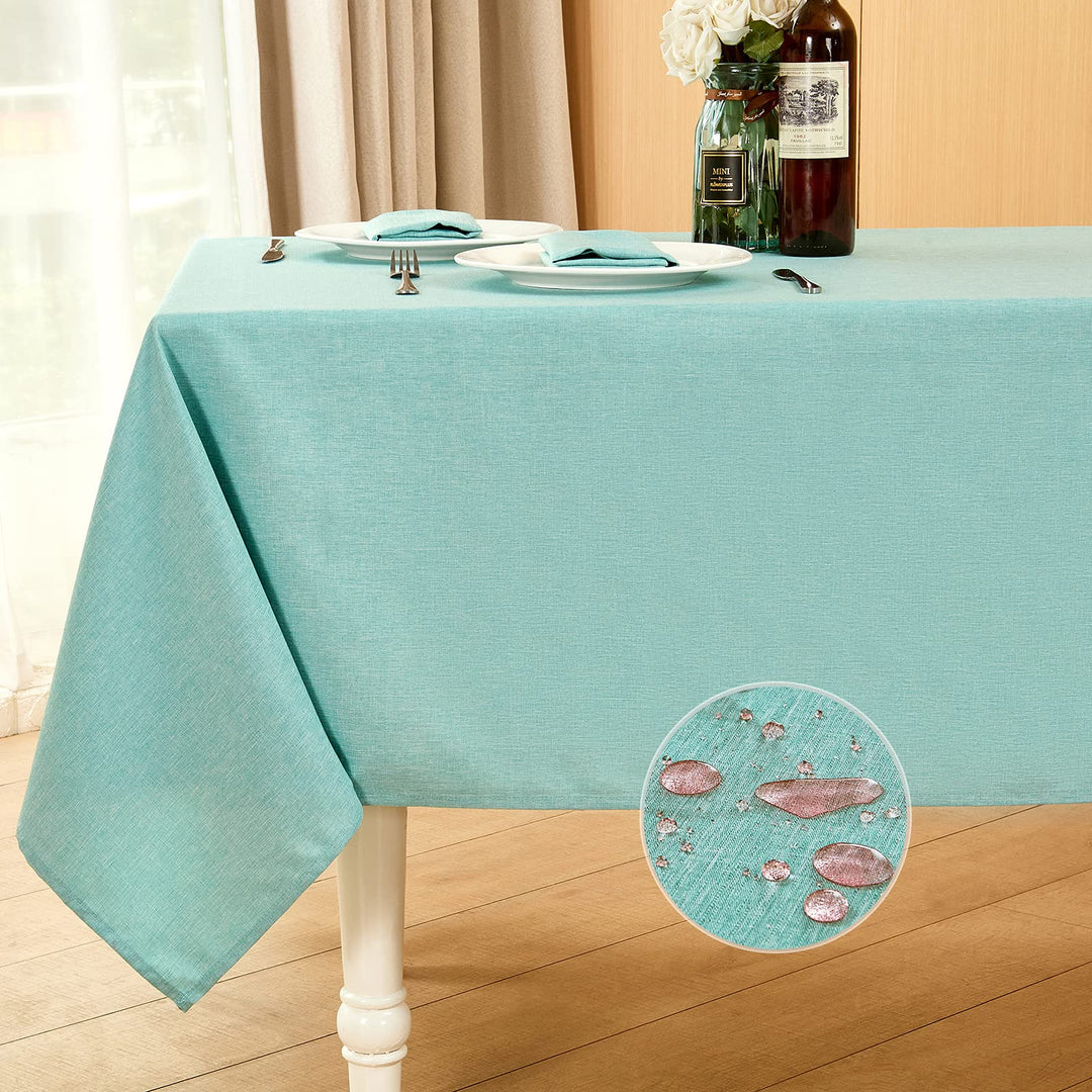 Mebakuk Rectangle Table Cloth Linen Farmhouse Tableclot
