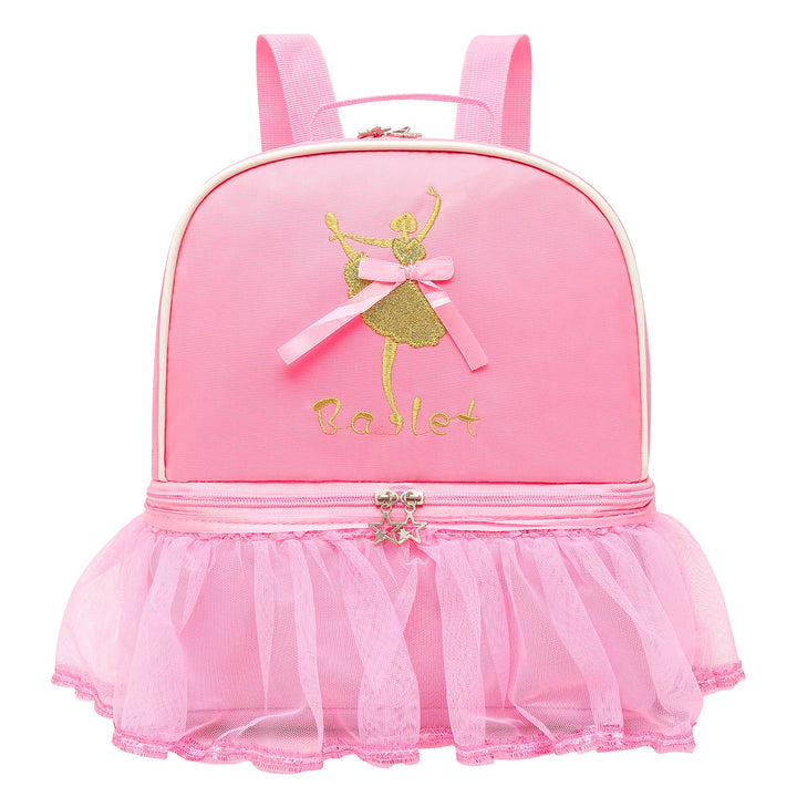 Cute Ballet Dance Backpack Tutu Dress Dance Bag with Key Chain Girls (Pink7 of tutu girl)