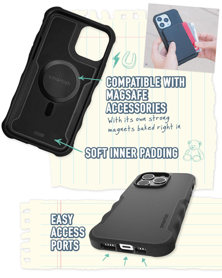 Smartish iPhone 14 Pro Protective Magnetic Case - Gripz