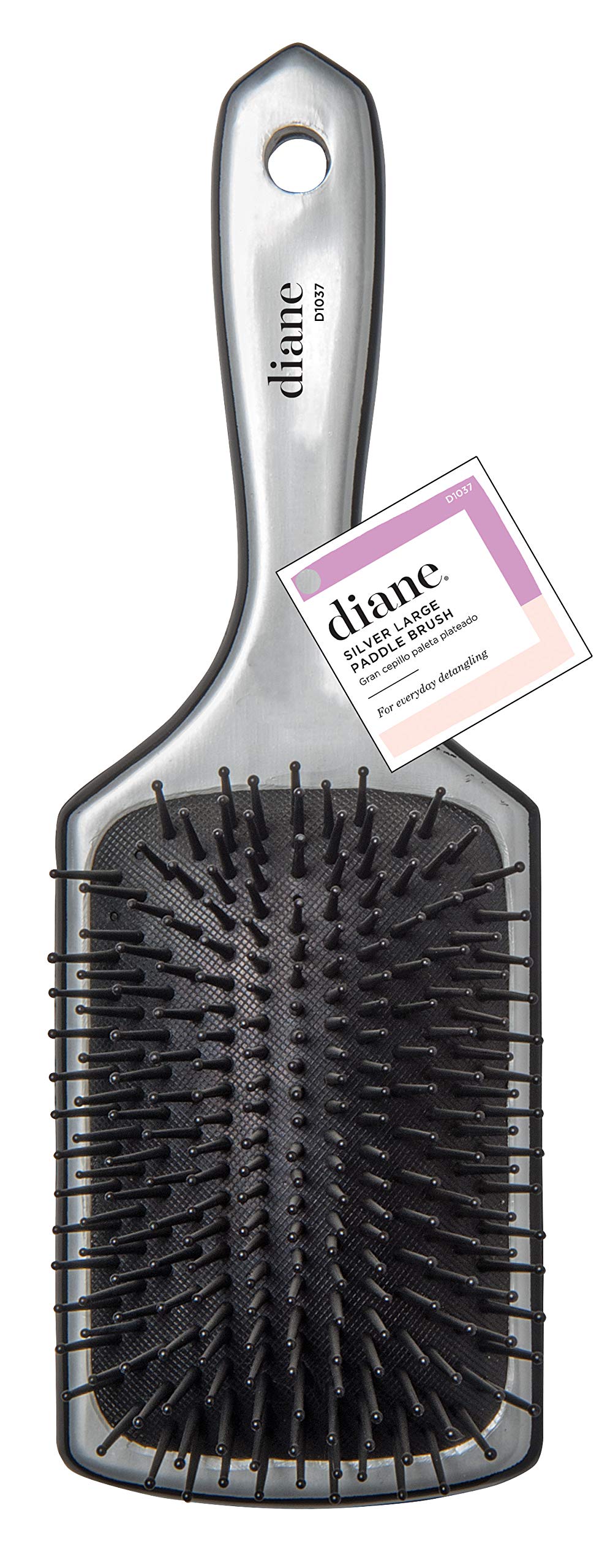 Silver Cushion Paddle Brush, Large