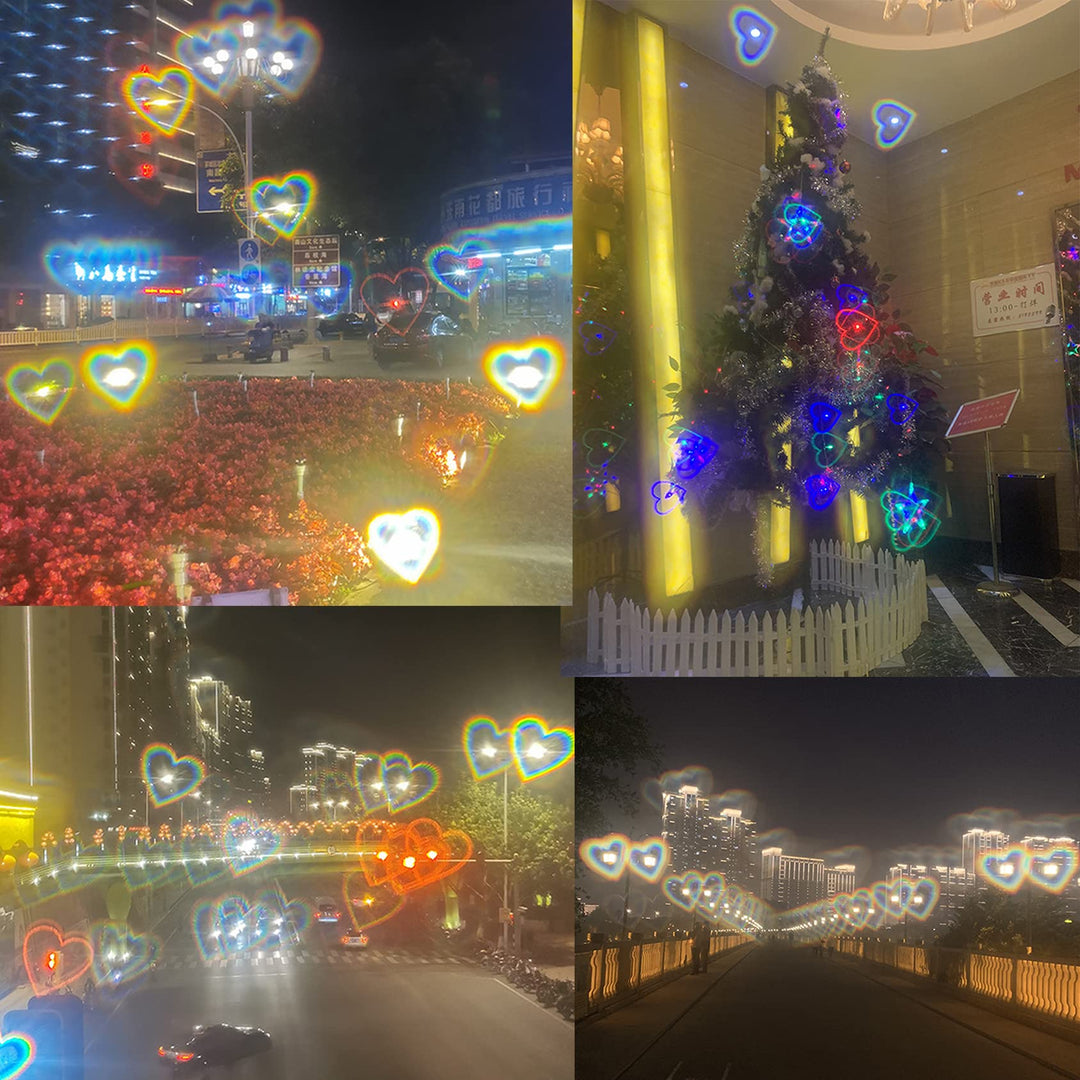 Heart Sunglasses -See Hearts!- Heart Effect Diffraction Glasses EDM Festival Light Changing Sunglasses for Women Men