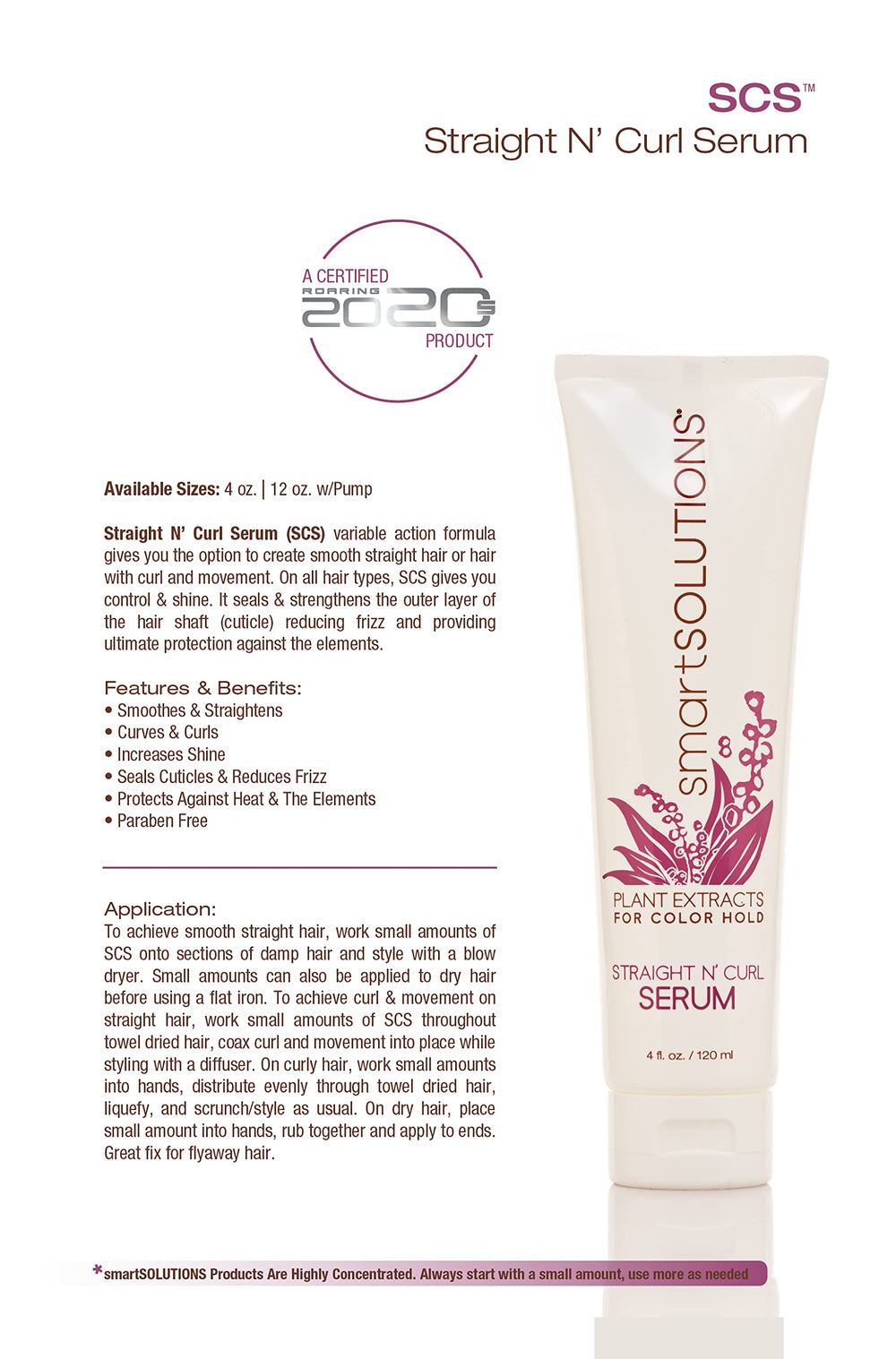 Straight Curl Serum, 12 Fluid Ounce