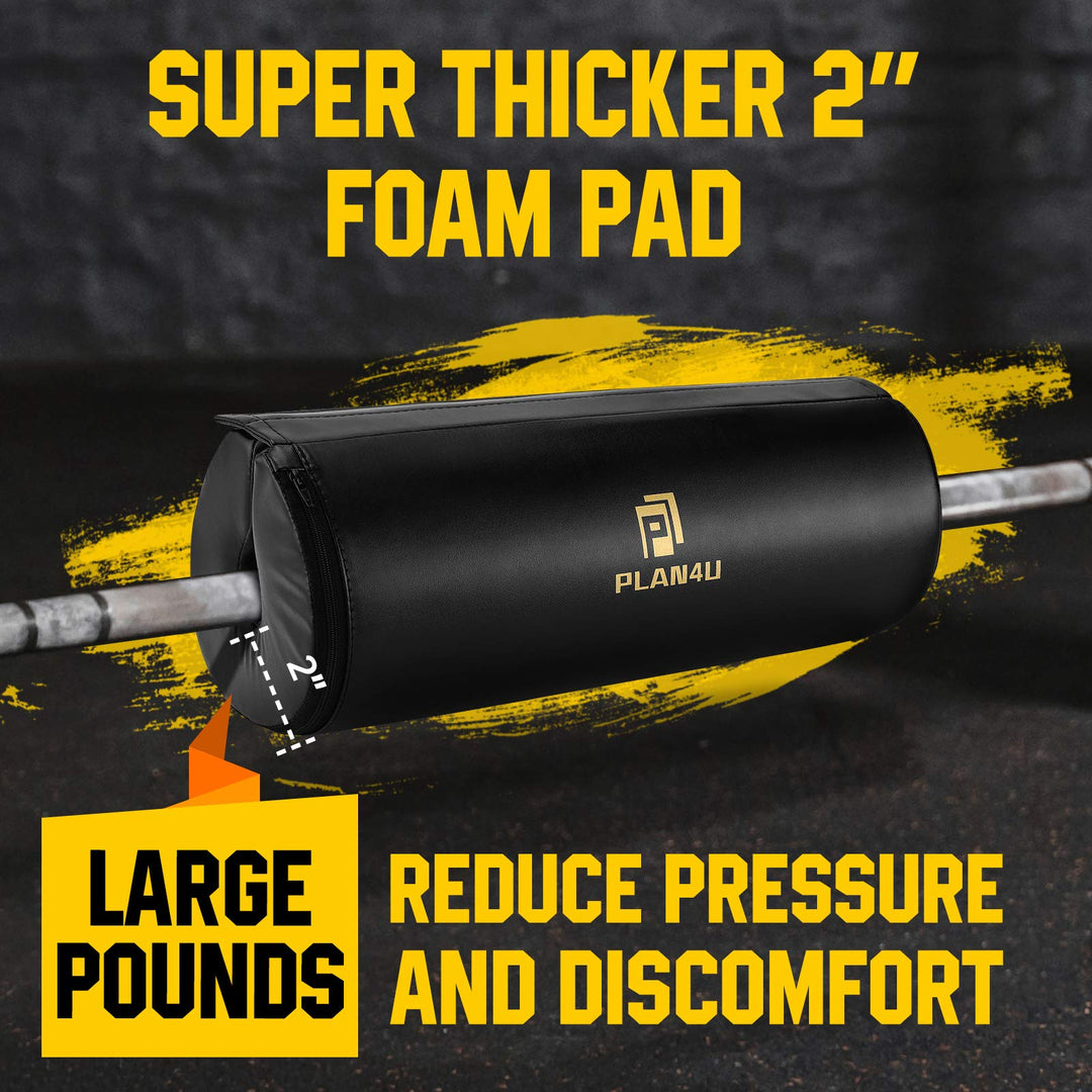 Barbell Pad for Bench Press Hip Thrust Weightlifting, Upgraded Board Press with 2 inches Non-Slip Thickness Leather Foam Pad Fits Standard Olympic Bars for Powerlifting Bench Workout, Black