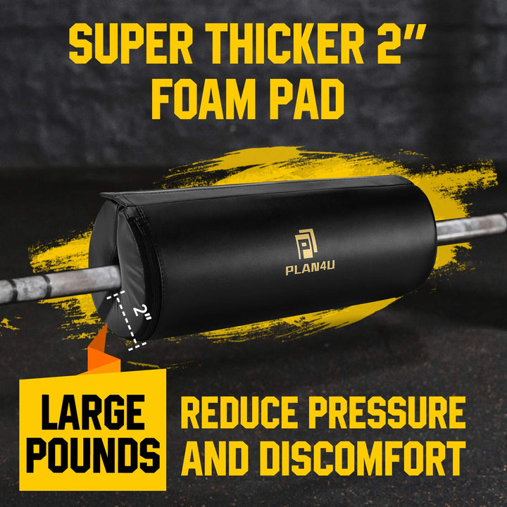 Barbell Pad for Bench Press Hip Thrust Weightlifting, Upgraded Board Press with 2 inches Non-Slip Thickness Leather Foam Pad Fits Standard Olympic Bars for Powerlifting Bench Workout, Black