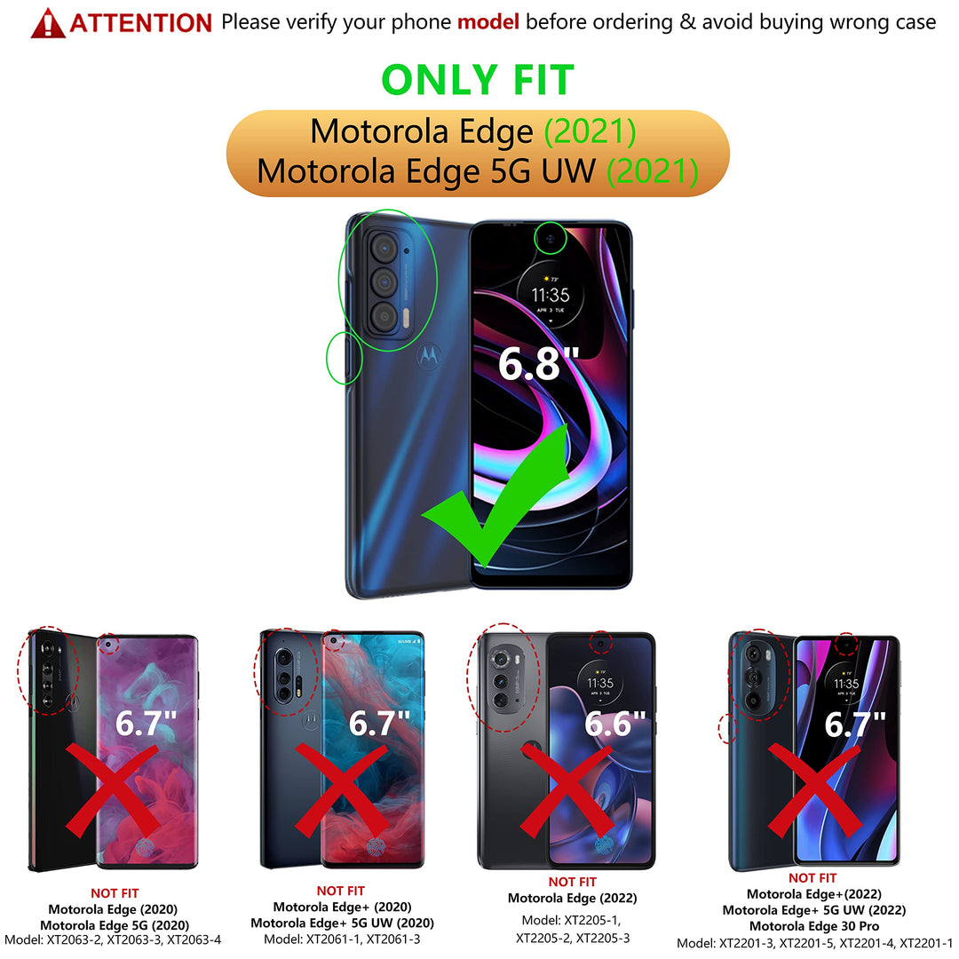 PUJUE for Motorola Edge 2021 | Edge 5G UW Cover Case: B