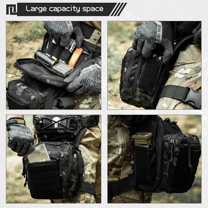 Drop Leg Bag for Men Women Military Tactical Thigh Pack Pouch Multifunctional Tactical Package Outdoor Hiking Thigh Bag, Nylon