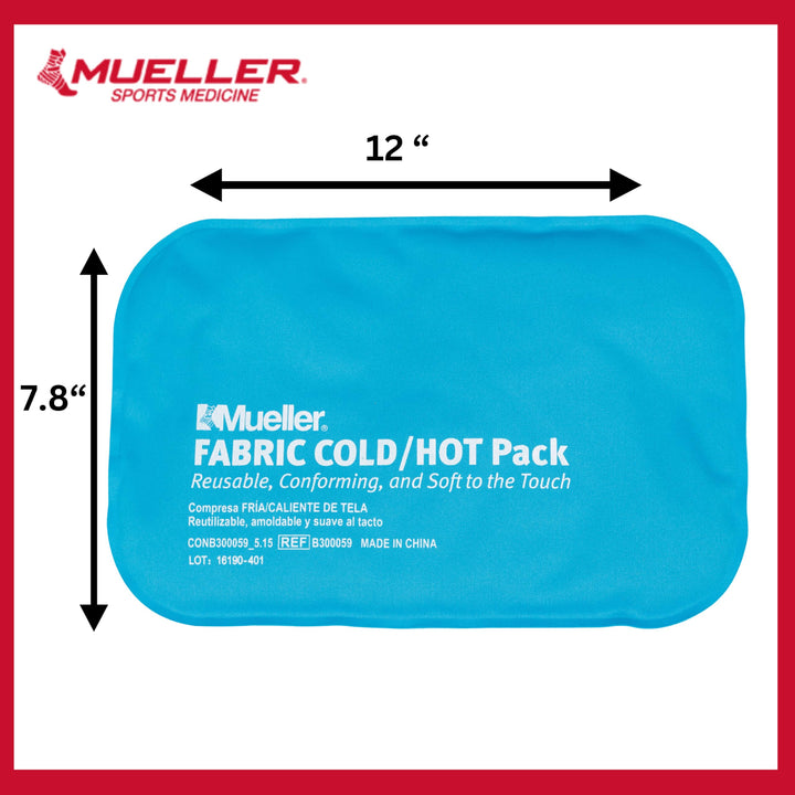 Sports Medicine Reusable Fabric Cold/Hot Pack, Ideal for Treatment of Minor scrapes, Bruises, Aches, Sprains and Headaches, Heat/Cold Compression Therapy, 12x7.8