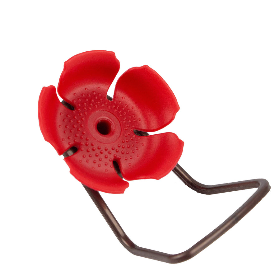 91RF Replacement Red Hollyhock Flower Ports & Perches-6 Pk
