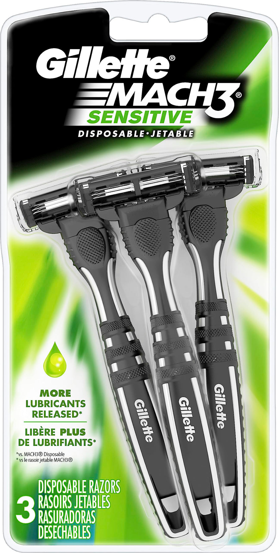 Mach3 Sensitive Menââ‚¬â„¢s Disposable Razors, 3 Count