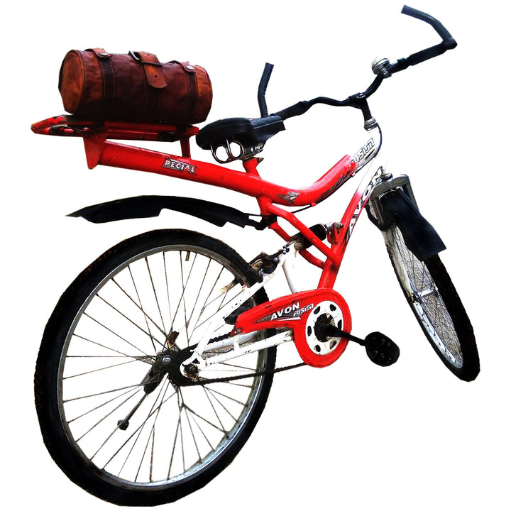 Handmade Genuine Leather Natural Brown Motorcycle | Bicycle | Bike Saddle Bag Cycling Bag Small Size Without Oil-Polish
