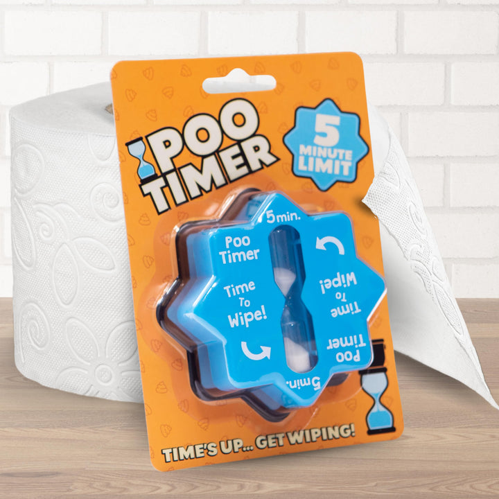 Novelty Poo Timer - Time Your Toilet Trips - Joke Funny Gifts For Men Dad Boyfriend Husband - Novelty Mens Christmas Birthday White Elephant