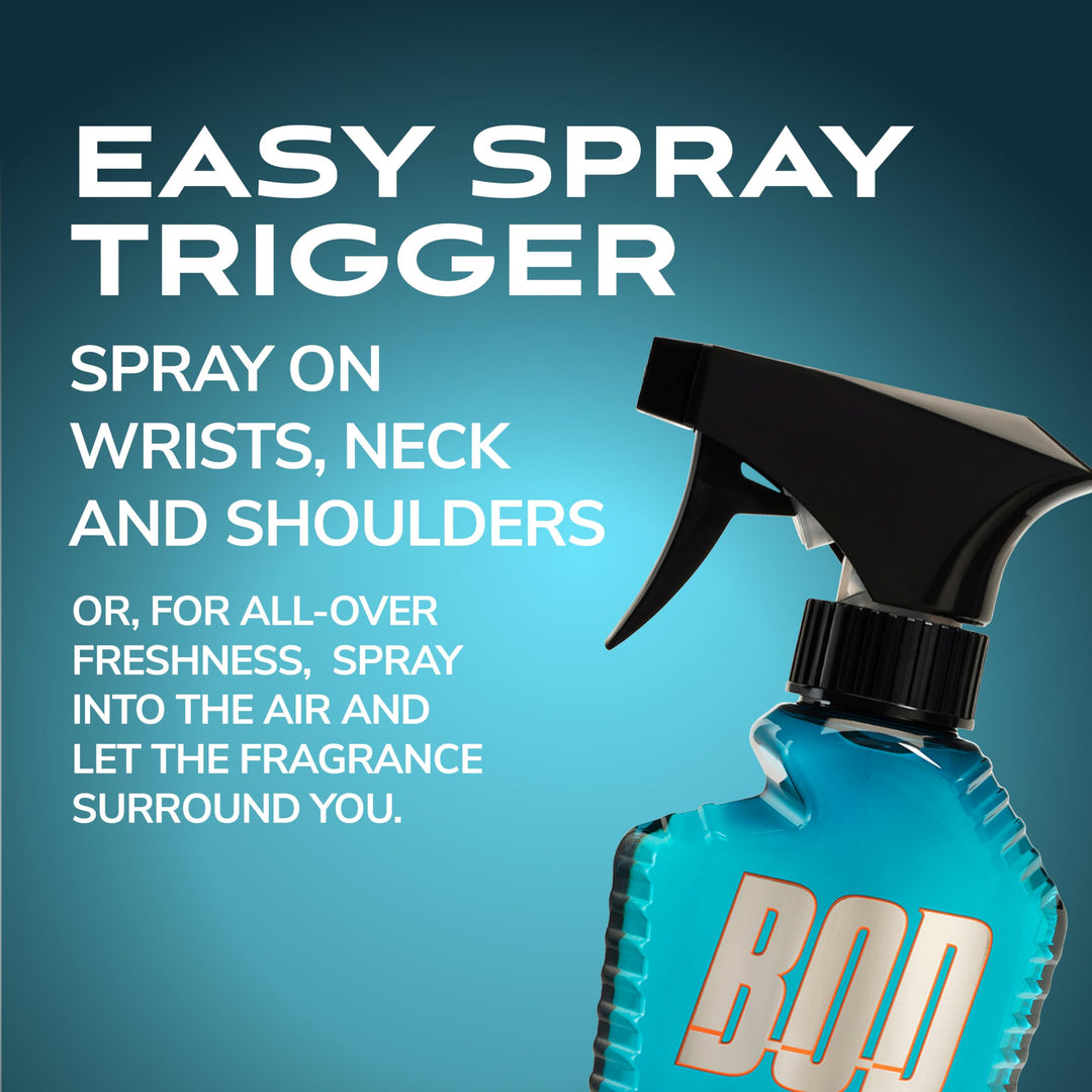 BOD Man Fragrance Body Spray, Fresh Blue Musk, 8 fl oz