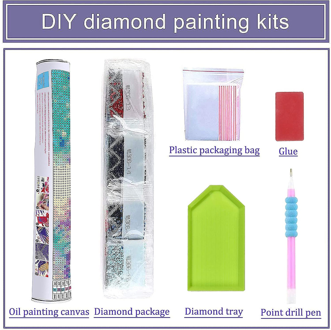 5D Diamond Painting Kits for Adults Praying Hand Christ Religion Paint with Full Drill Round Diamond Art Crystal Gems Art for Decompression Wall Decoration 30x40cm