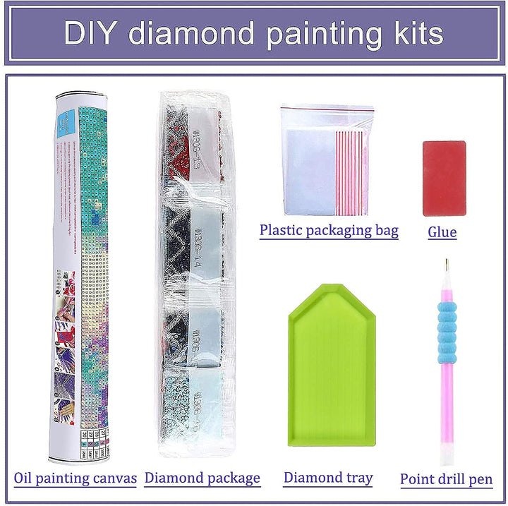 5D Diamond Painting Kits for Adults Praying Hand Christ Religion Paint with Full Drill Round Diamond Art Crystal Gems Art for Decompression Wall Decoration 30x40cm